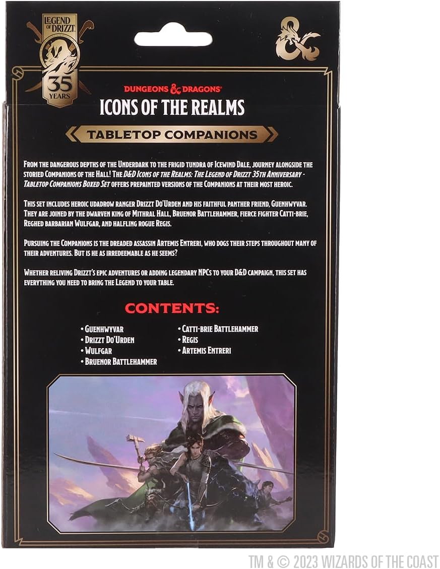 Wizkids D&D The Legend of Drizzt 35th Anniversary Pre-Painted Miniatures Boxed Set 6