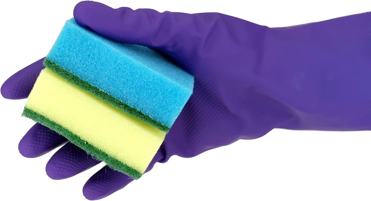 D.RECT MIDI Dishwashing Sponge 10-Pack - Dual-Sided Scrub for Pots, Pans & Dishes