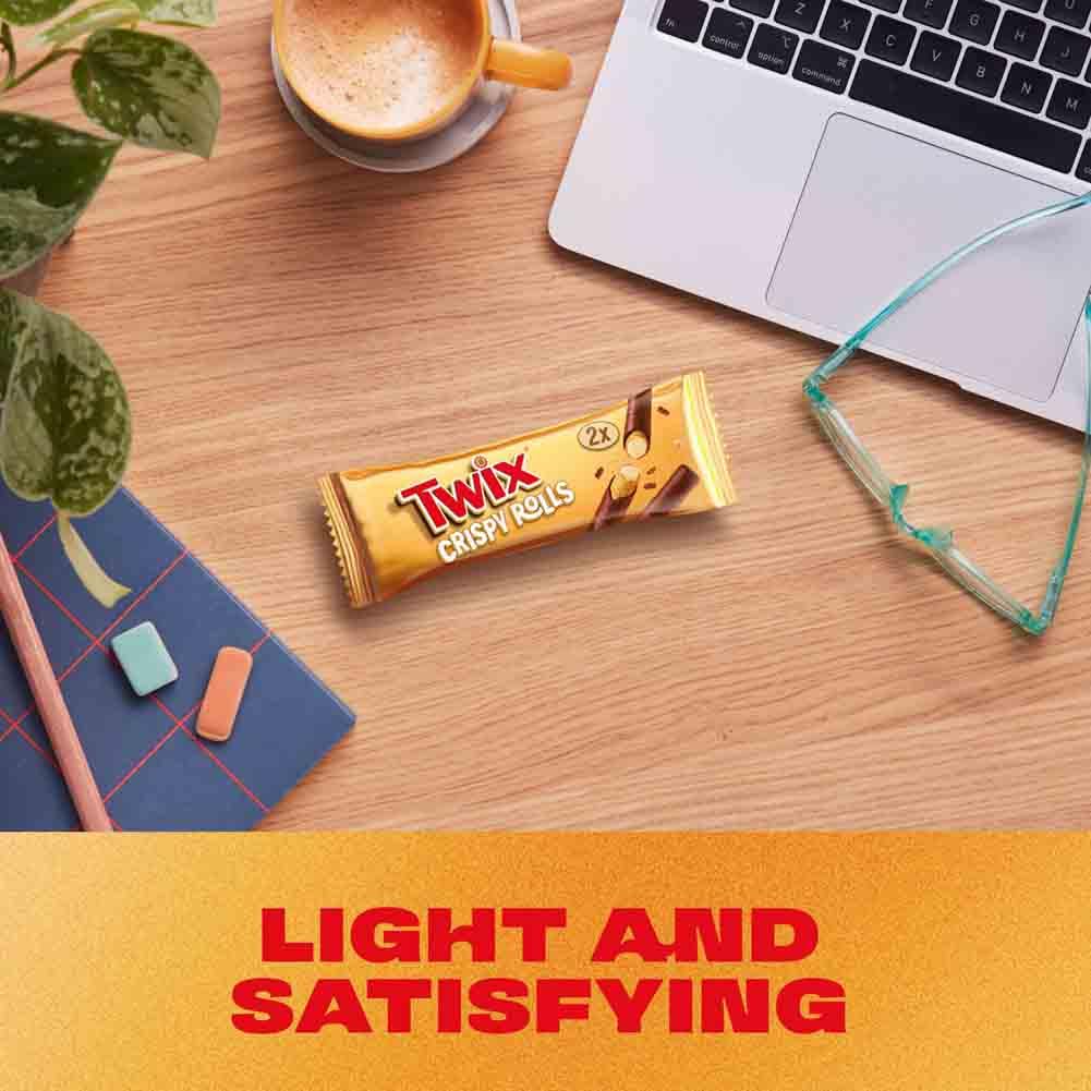 Twix Crispy Rolls, Snackriegel mit Milchschokolade, Karamell und Keksen, 24 x 22,5 g 6
