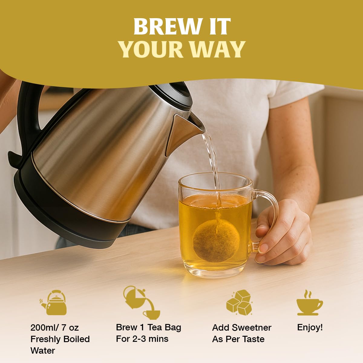 HANDPICK Lemon Ginger Tea Bags (100 Count) | Herbal Tea with Lemon, Ginger, Lemongrass & Licorice | Eco-Conscious Round Tea Bags for Hot or Cold Brew 5