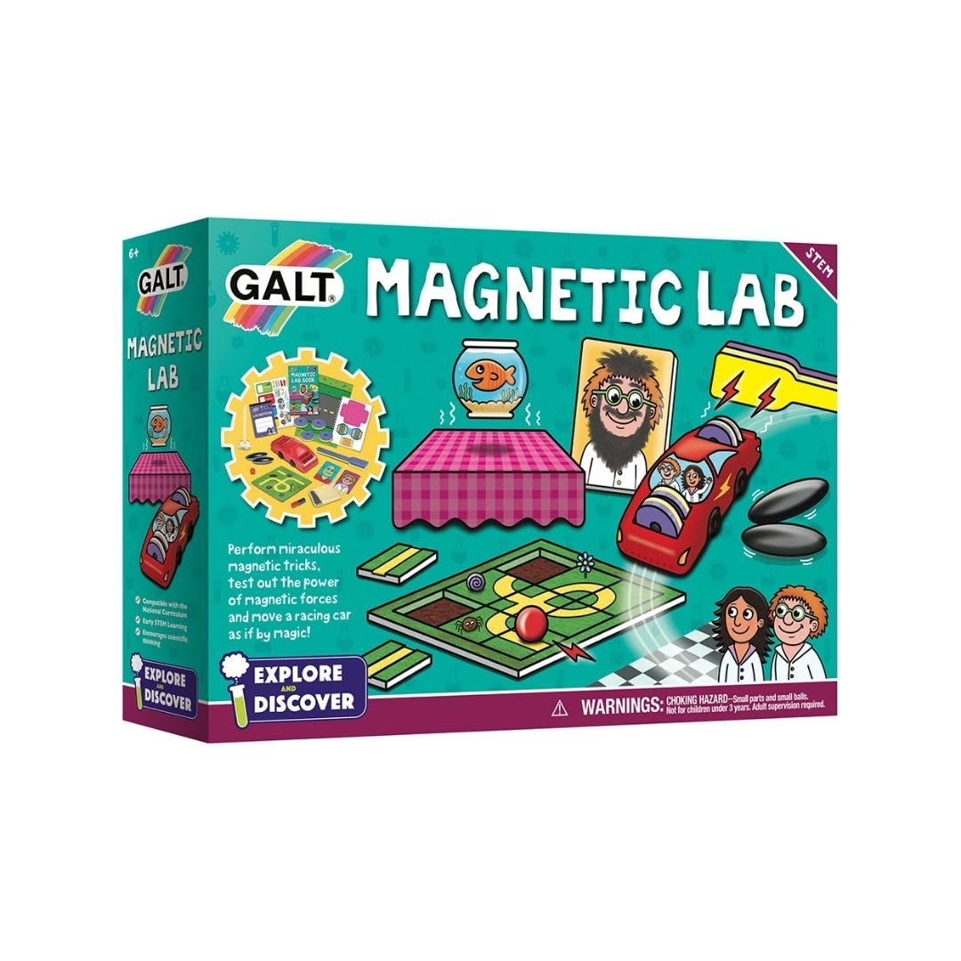 Galt Magnetic Lab Science Kit - 9 Experiments | Ages 6+ | STEM Learning