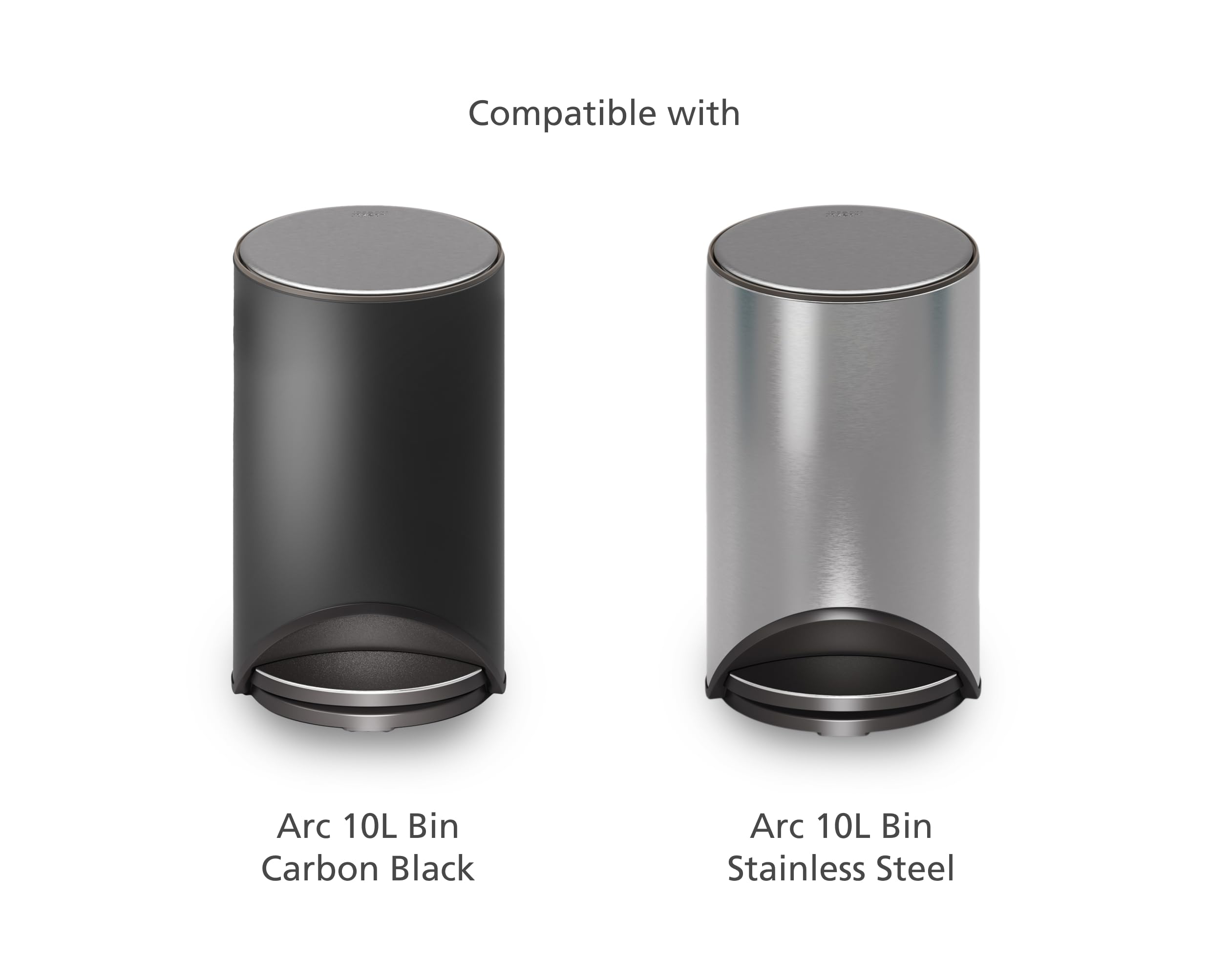 Joseph Joseph Eco IW9 Recycled Bin Liners, 10L Grey Drawstring Waste Bags, 20-Pack