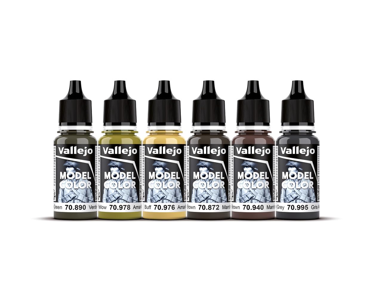 Vallejo WWII German Armour Model Color Set (6) - 17 ml Acrylic Paints 5