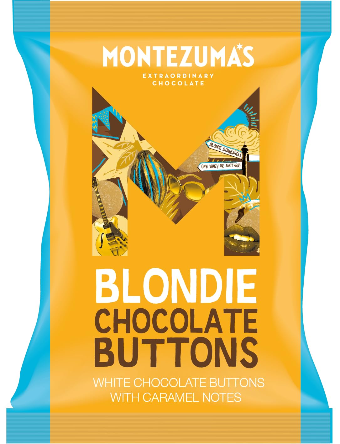 Montezuma's Blondie Buttons, Weiße Schokolade mit Karamellnoten, 120g