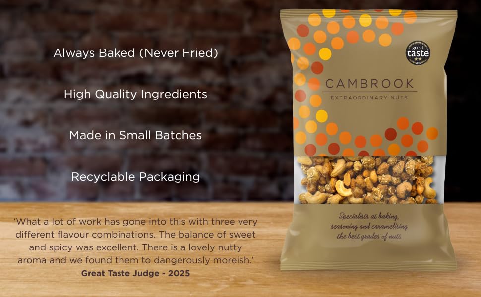 C Cambrook Extraordinary Nuts Mix 10 Salted Caramelised Spiced Mixed Nuts - 1kg Bag