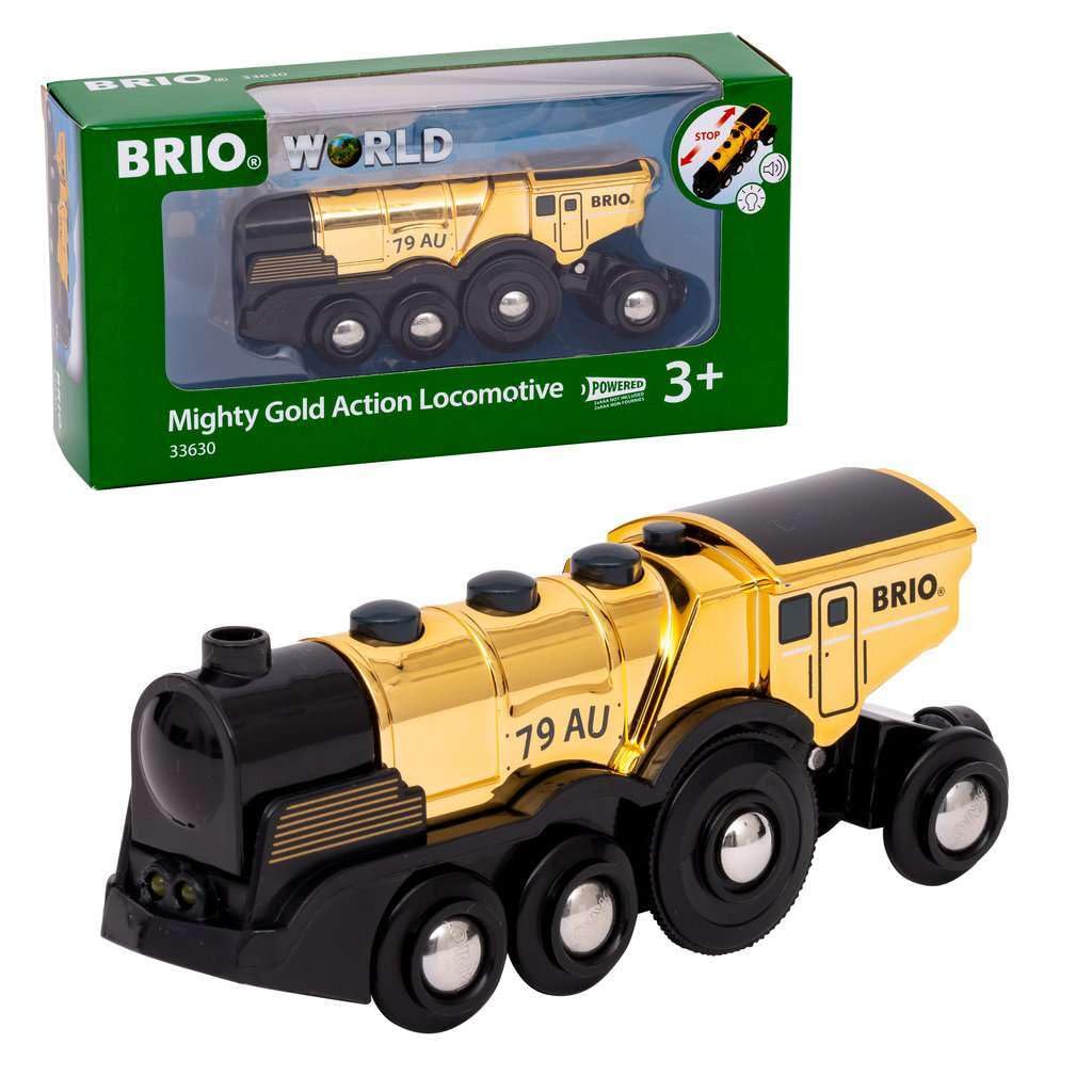 BRIO Mighty Gold Action Locomotive Battery-Powered Wooden Toy Train for Kids - BRIO World Add-On 6