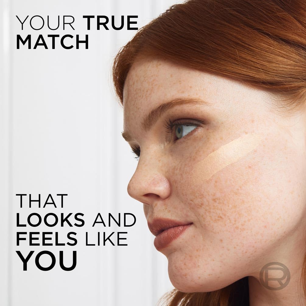 L'Oréal Paris True Match Liquid Foundation - Skincare Infused with Hyaluronic Acid, SPF 16, 1.W Golden Ivory, 30 ml 7