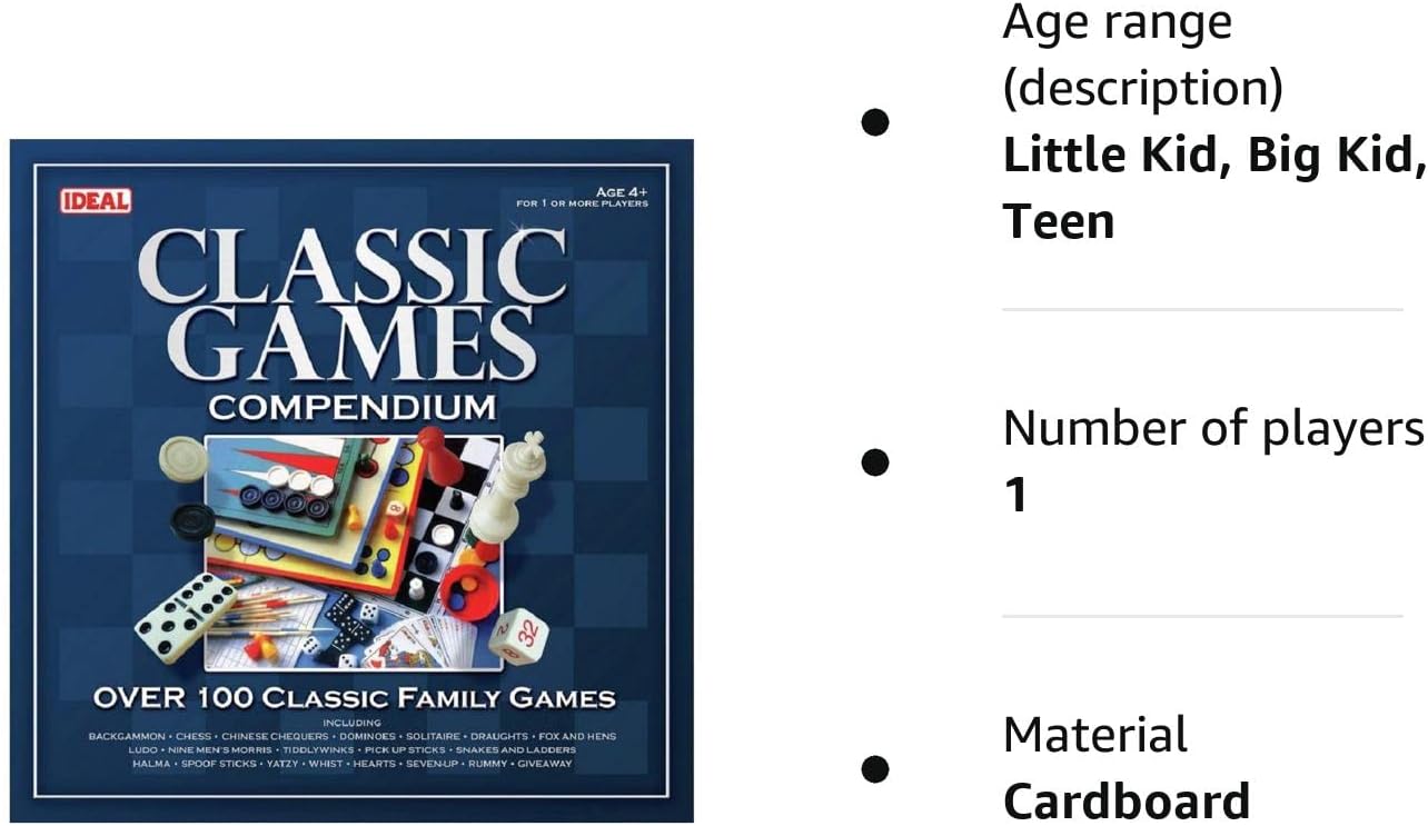 IDEAL Classic Games Compendium Board Game 5
