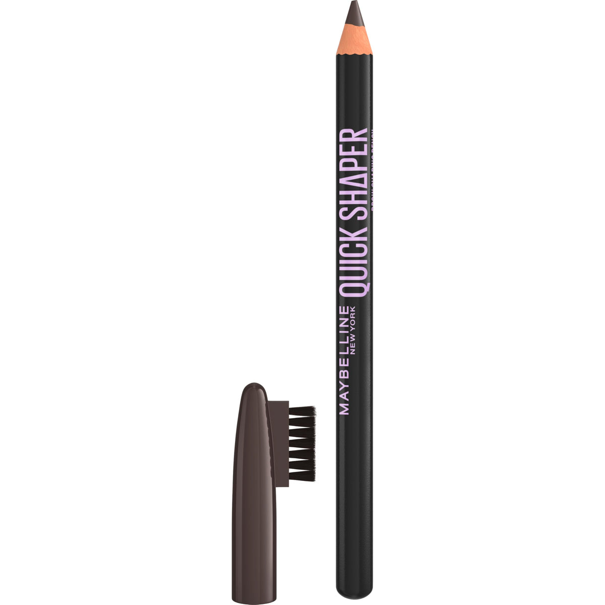Maybelline Quick Shaper Brow Pencil - Natural Finish, Black Brown 06 | Smudge-Resistant, Wax-Based