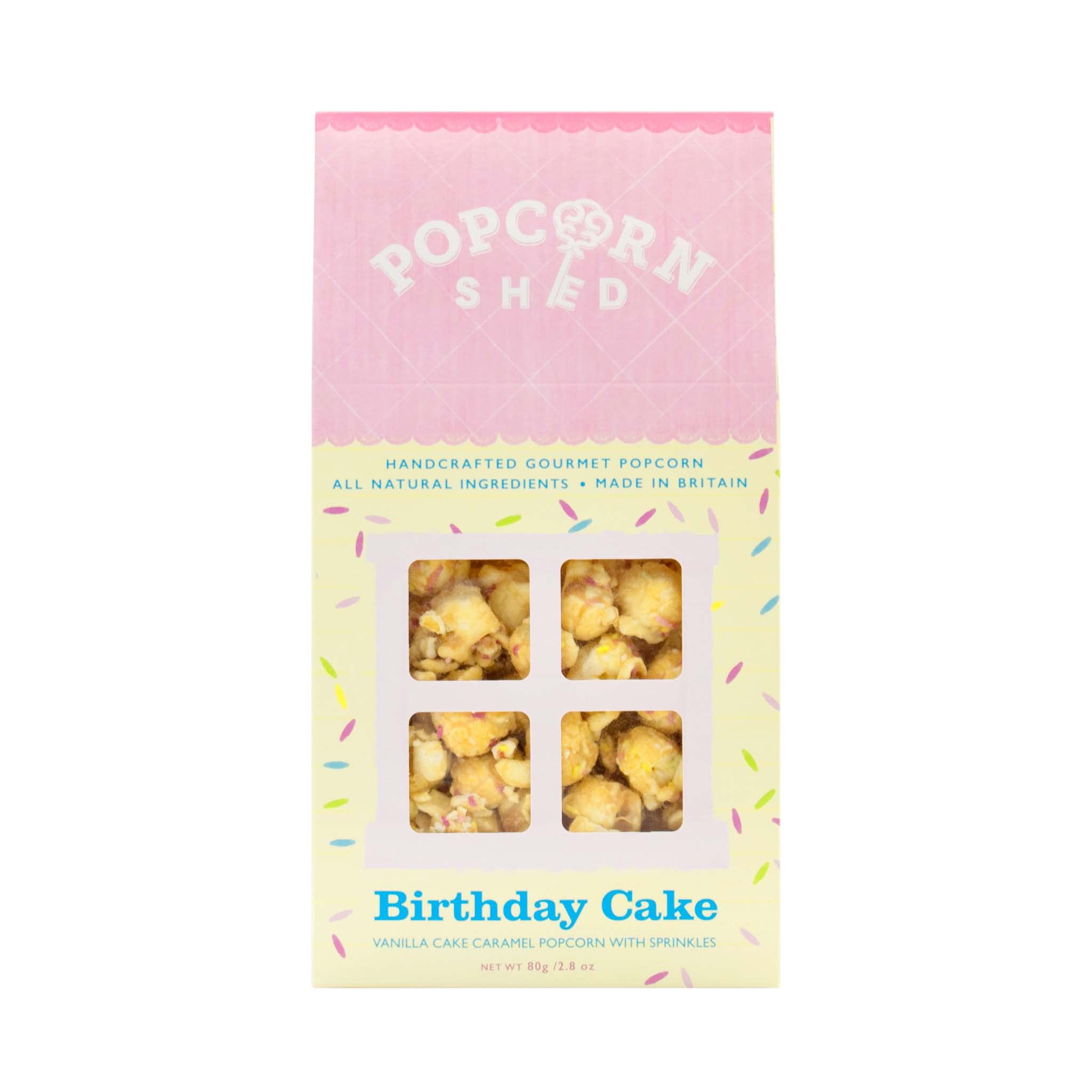 Popcorn Shed Birthday Cake Popcorn - 80g Gourmet Snack, Natural & Vegetarian 6