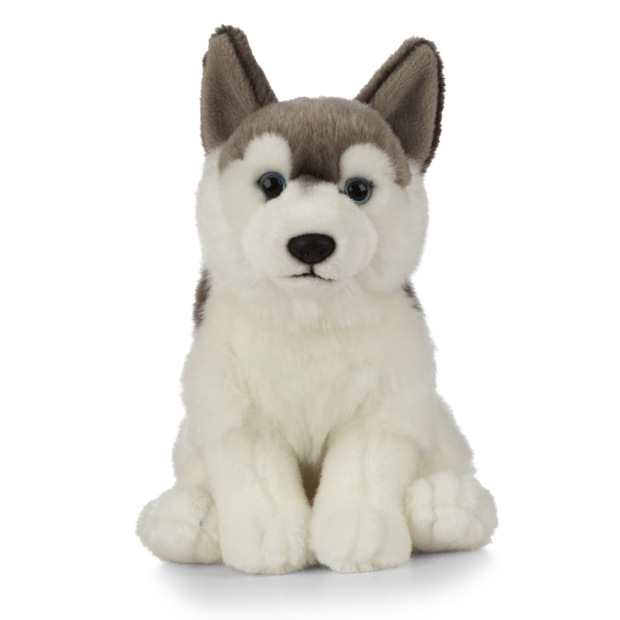 Living Nature Husky Stuffed Animal - Realistic Soft Cuddly Dog Toy, Naturli Eco-Friendly Plush, 21cm