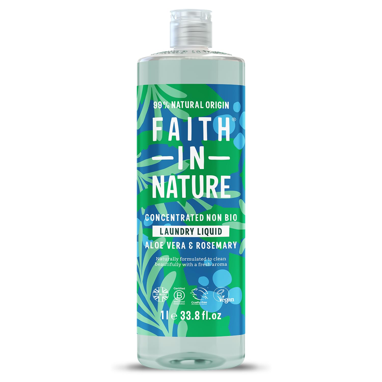 FAITH IN NATURE Laundry Liquid with Aloe Vera - Super Concentrated | 1L | Approx. 30 Washes