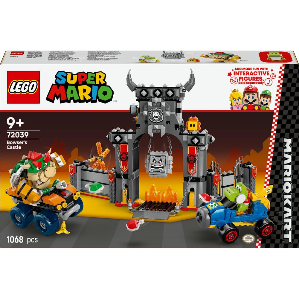 LEGO Super Mario: Mario Kart – Bowser's Castle Playset - Interactive Building Toy for Ages 9+ 10