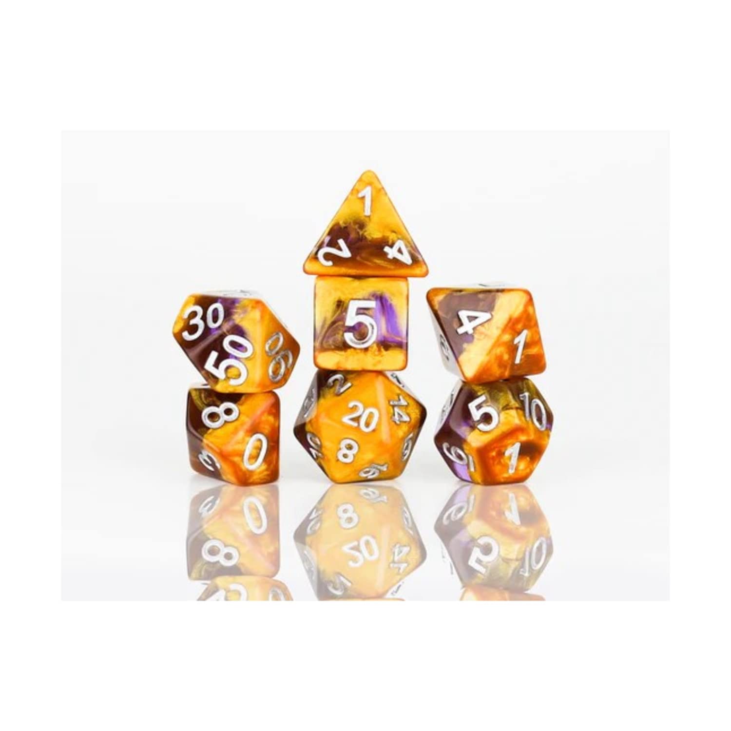 Sirius Dice Amethyst Geode Polyhedral Dice Set