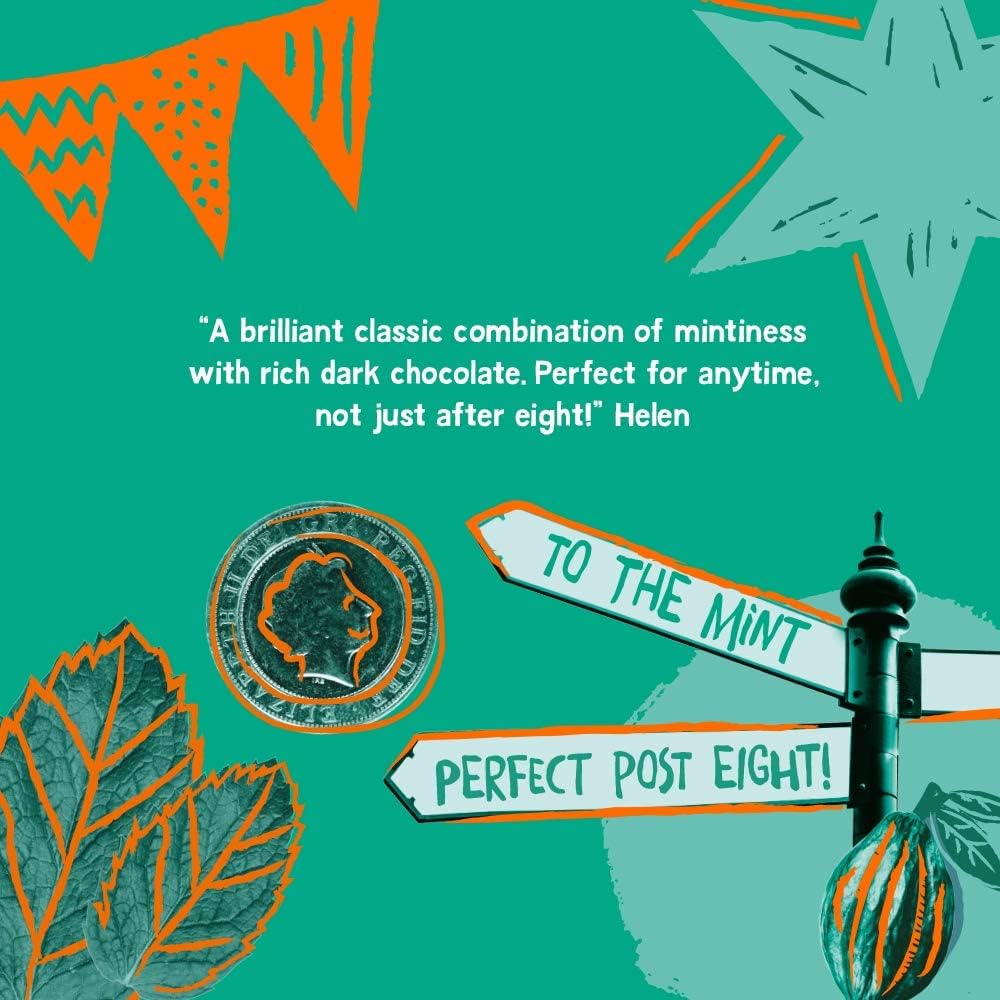 Montezuma - Royal Mint 74% Kakao Zartbitterschokoladentafel, Bio Vegan Glutenfrei 90g 8