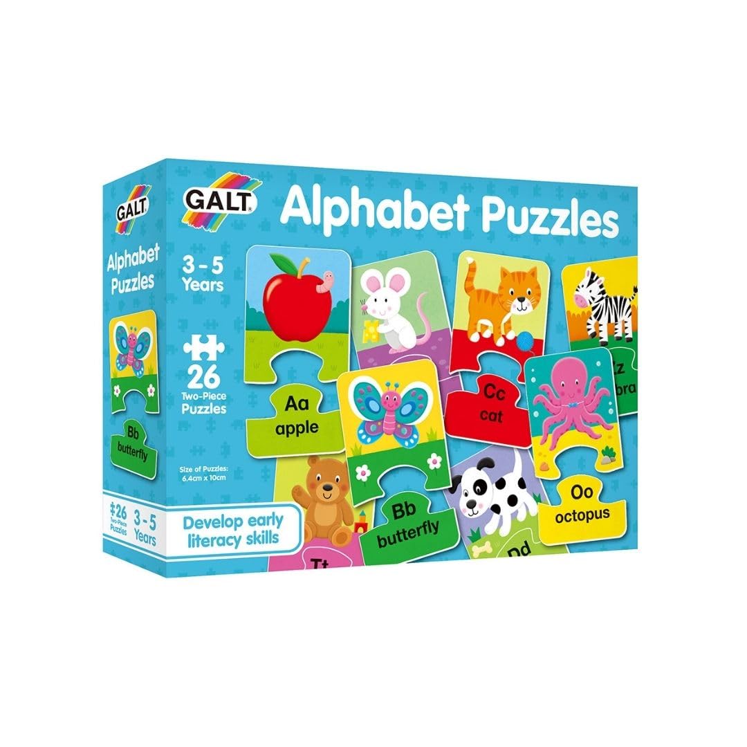 Galt Toys Alphabet Puzzles - 26 Two-Piece Educational Jigsaw Puzzles for Kids 3+ 8