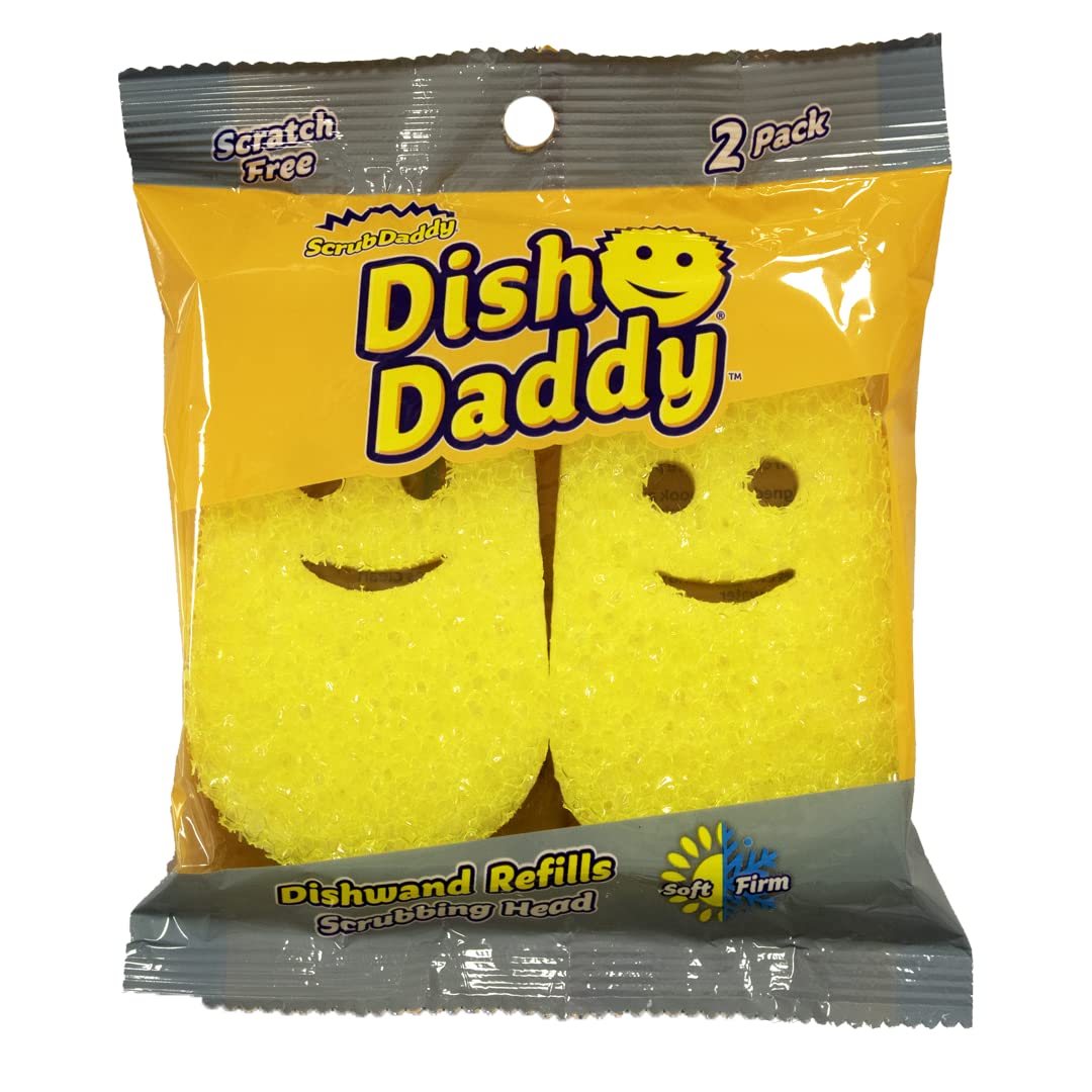 Scrub Daddy Dish Daddy Wand with Refill Heads, Sponge & Connector - Yellow 4