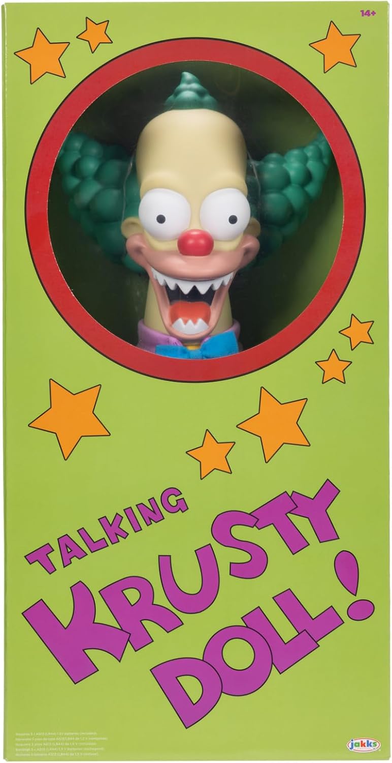 The Simpsons Talking Krusty Doll Plush - 16" Tall, Pull-String Interactive Toy by Jakks Pacific 8