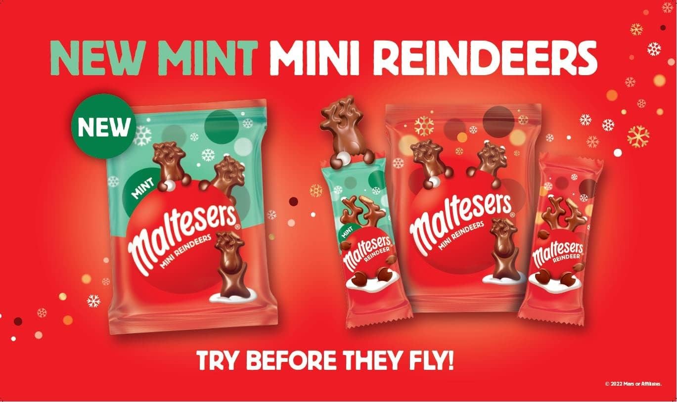 Maltesers – Weihnachtsgeschenkbox mit Rentier aus Milchschokolade, 32er-Packung, festliche Weihnachtsgeschenke 5
