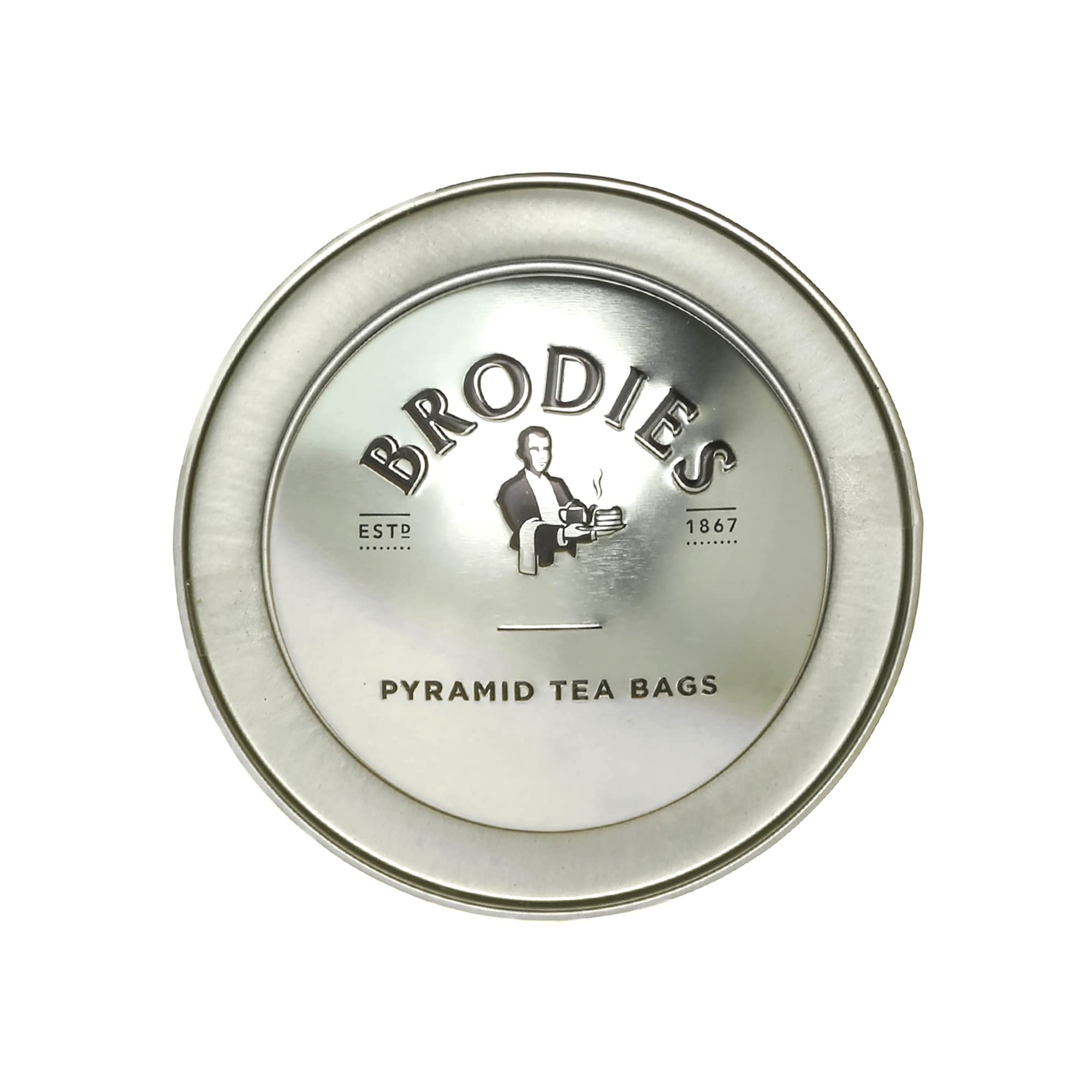 Brodies Scottish Breakfast Tea - 15 Pyramid Tea Bags in Reusable Silver Gift Tin 10