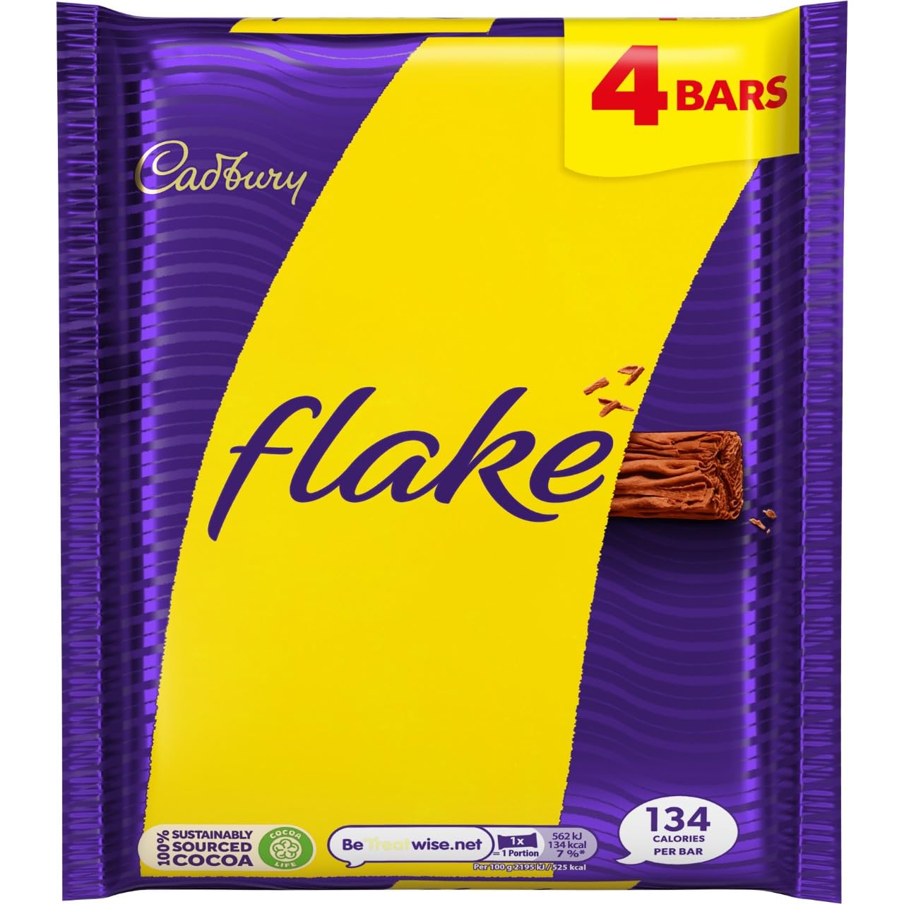 Cadbury Flake Chocolate Bar MultiPack, 4 x 20g