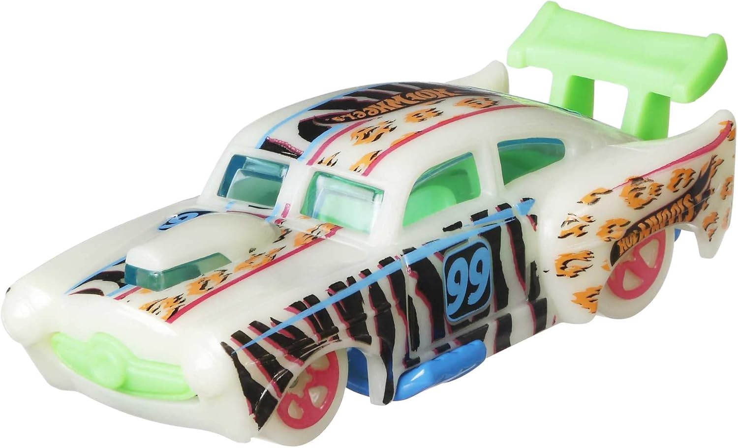 Hot Wheels Monster Trucks Glow in the Dark Bundle - 10-Piece Set with 5 Monster Trucks and 5 Die-Cast Cars 3