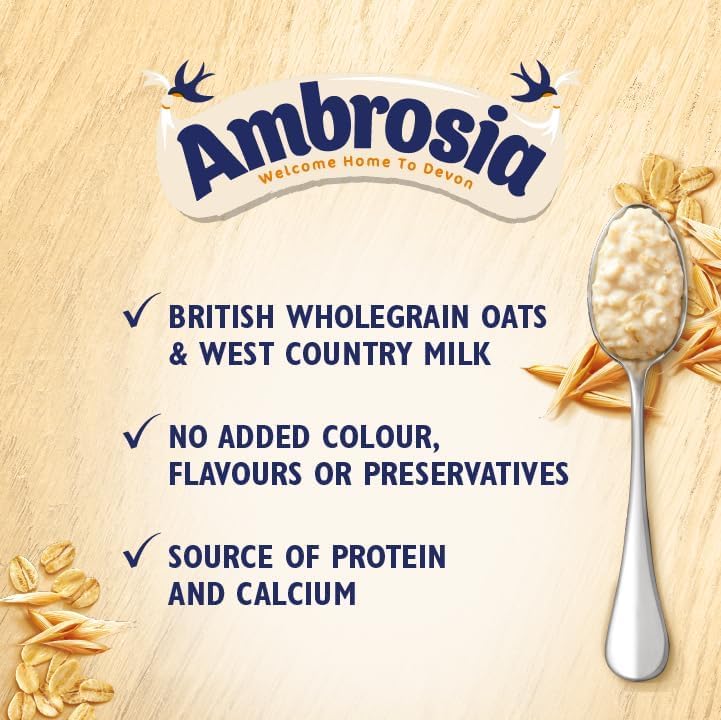 Ambrosia Low Fat Porridge Pots - Golden Syrup Flavour with British Wholegrain Oats | 6 x 210g 5