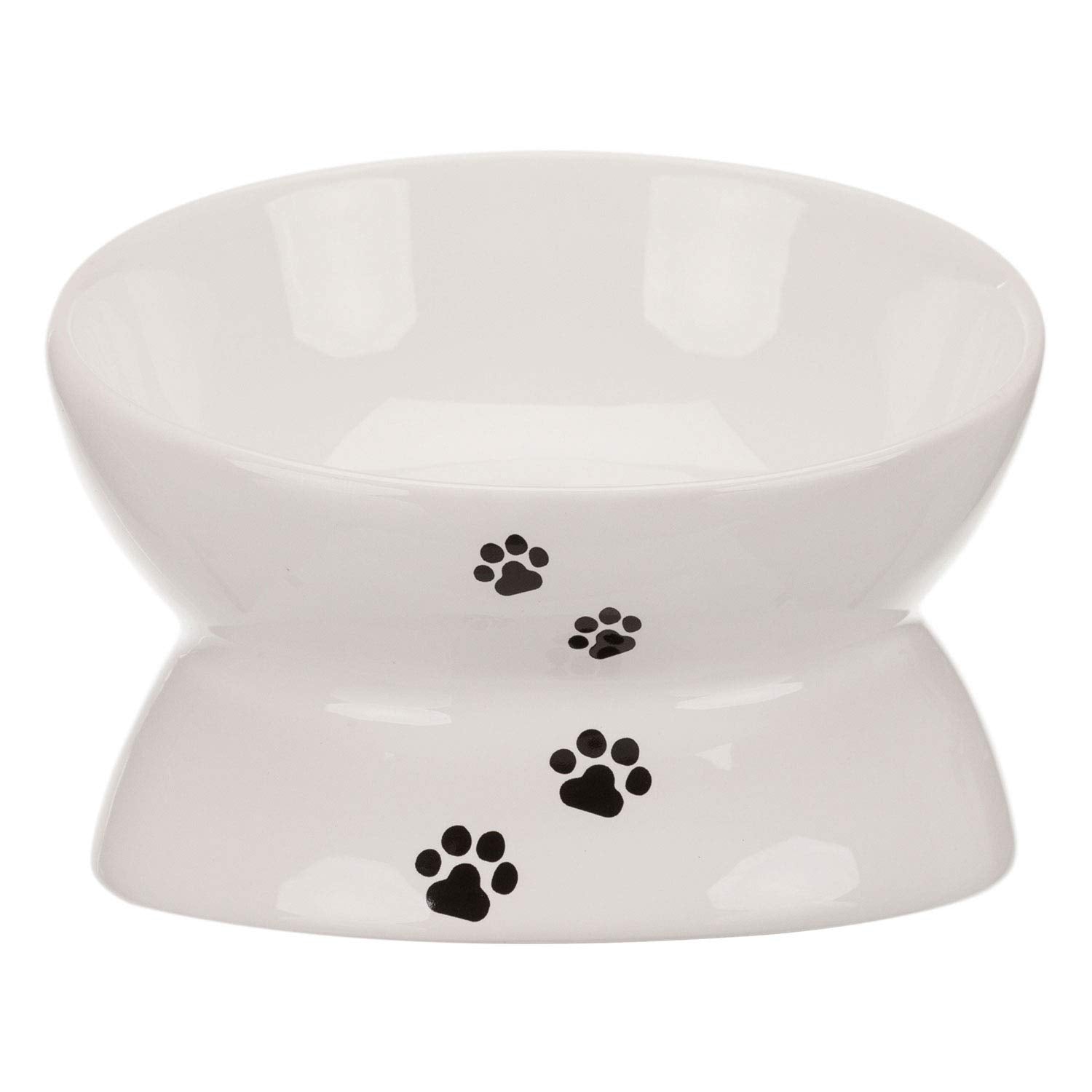 TRIXIE Ceramic Cat Feeder - Raised Ergonomic Design | White | 350g 4