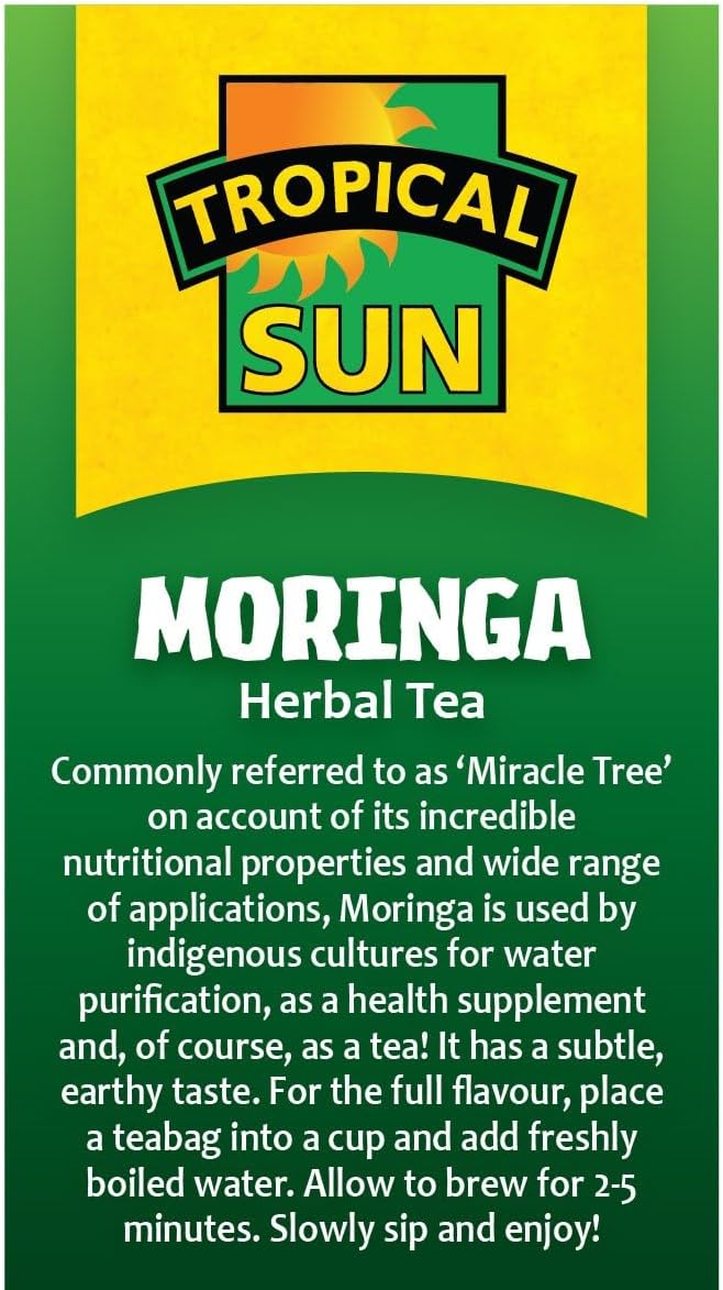 Tropical Sun Moringa-Tee, 100 % getrocknete Moringa Oleifera-Blätter, koffeinfreier Kräutertee, 1 Schachtel mit 20 Teebeuteln 4