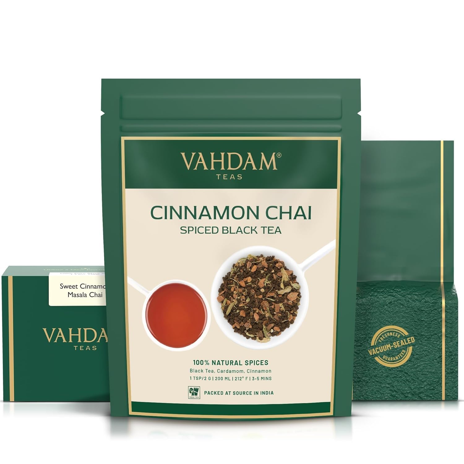 VAHDAM - Cinnamon Masala Chai Tea (100g, 50+ Cups) Whole Loose Leaf Tea 6