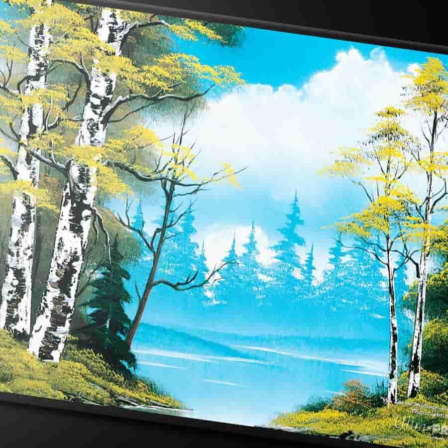 Ultra Pro Bob Ross Lakeside Path Stitched Playmat 3