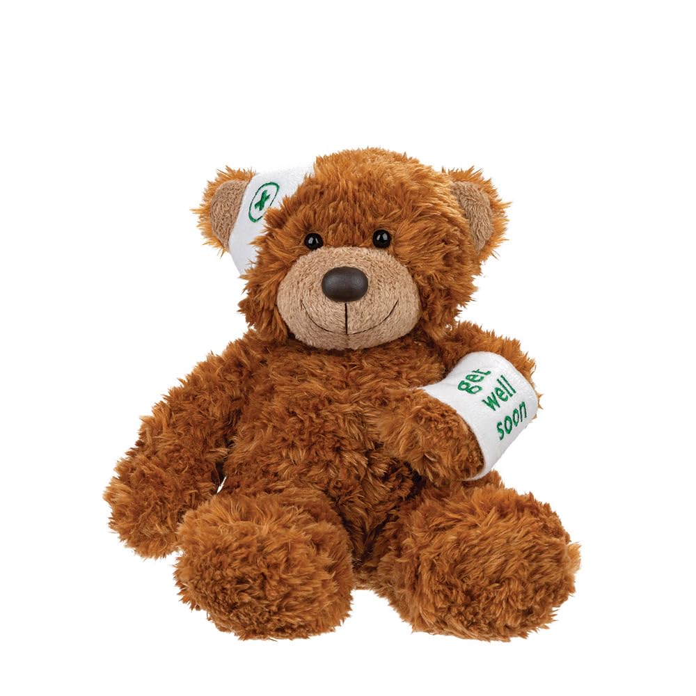 AURORA Bonnie Get Well Bear - 9 Inch Plush Toy | Brown | Suitable from Birth