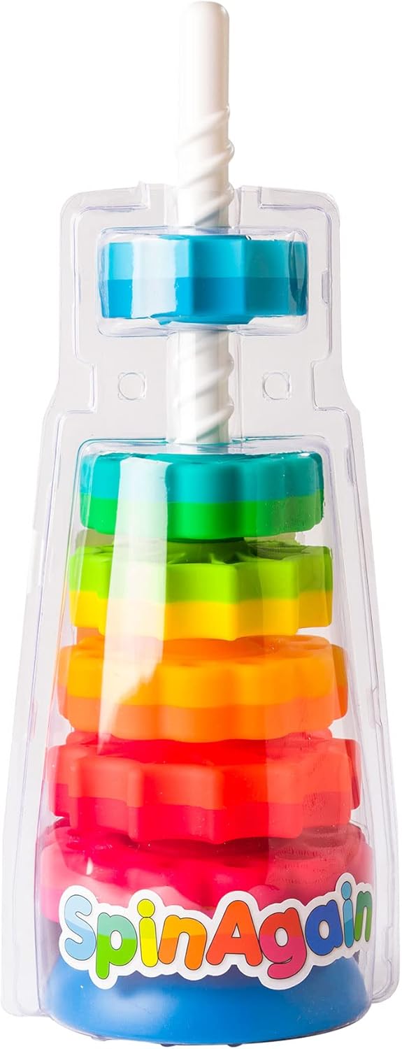 Fat Brain SpinAgain FA110-1 Stacking & Twirling Toy for Toddlers 4