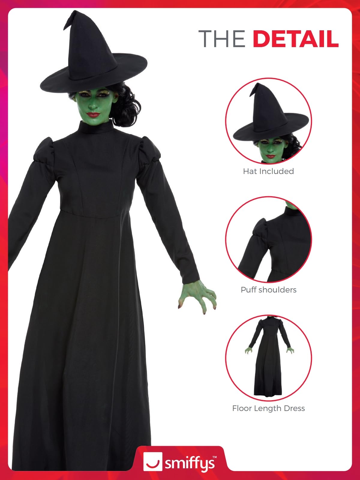 Smiffys Wicked Witch Costume - Adult 4