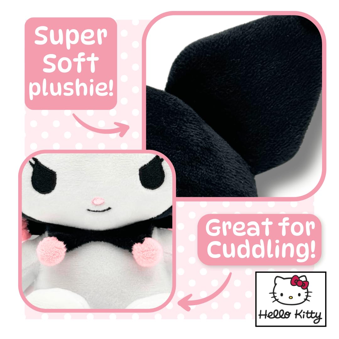 Hello Kitty Kuromi Plush Toy - 15cm Sitting Soft Stuffed Animal for Collectors 6