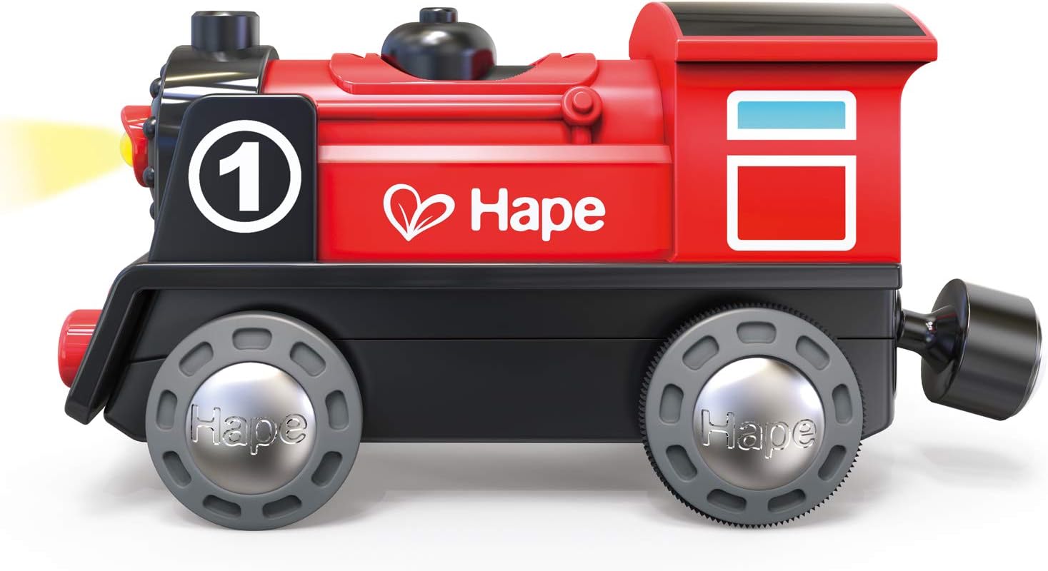 Hape E3703 Battery Powered Train Engine - Forward & Reverse Motion with Light-Up Headlight 4
