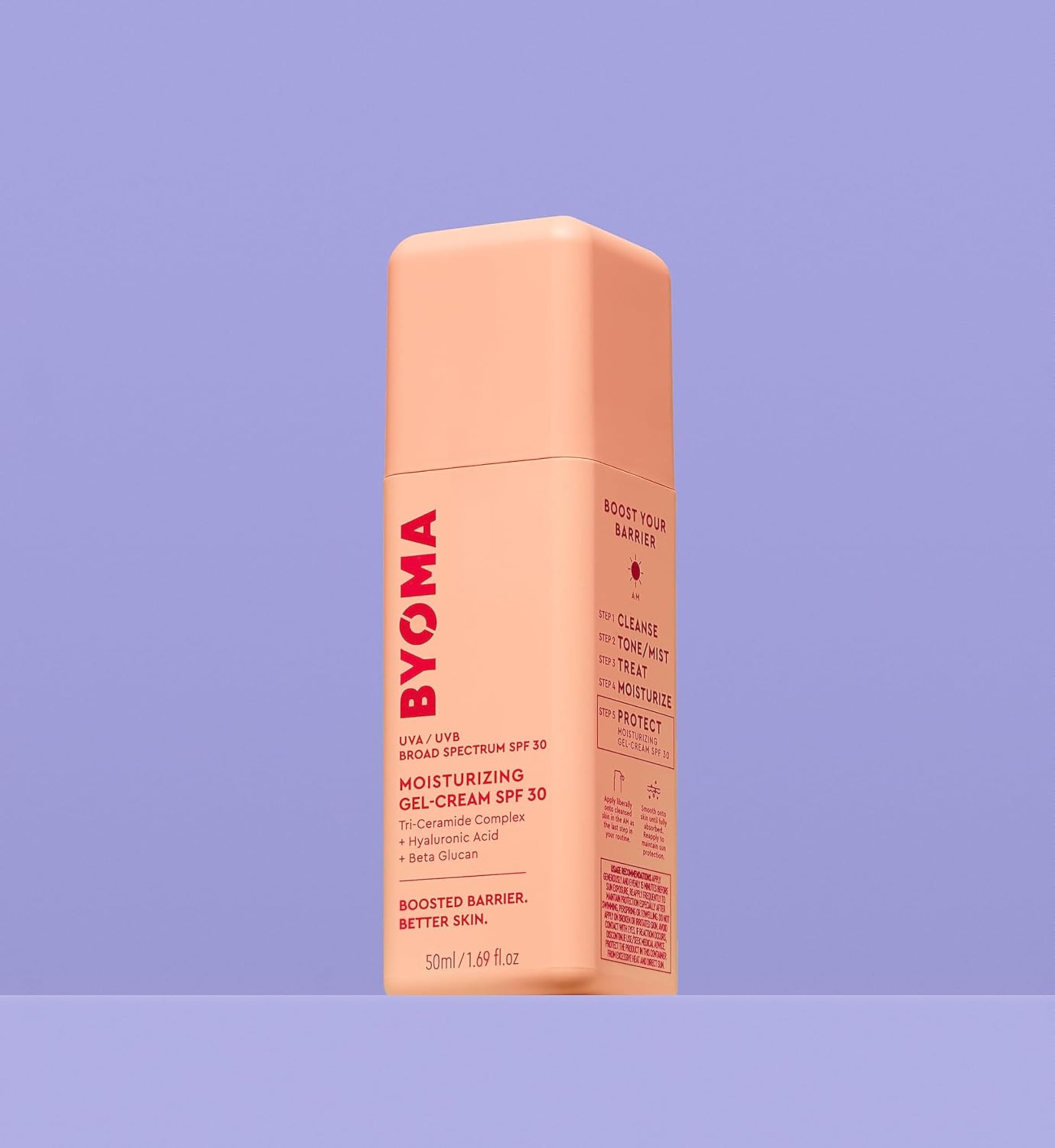 BYOMA - SPF 30 Gel Moisturiser (50ml) Lightweight Hydrating Sunscreen with Tri-Ceramide Complex 4