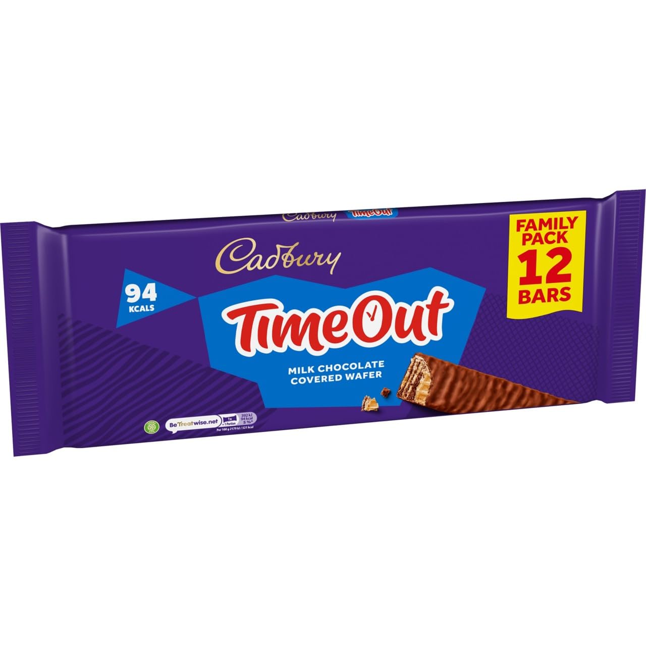 Cadbury Timeout Milk Chocolate Covered Wafer Bars, Crispy Wafer Fingers in Smooth Cadbury Milk Chocolate, 12 x 18g 3