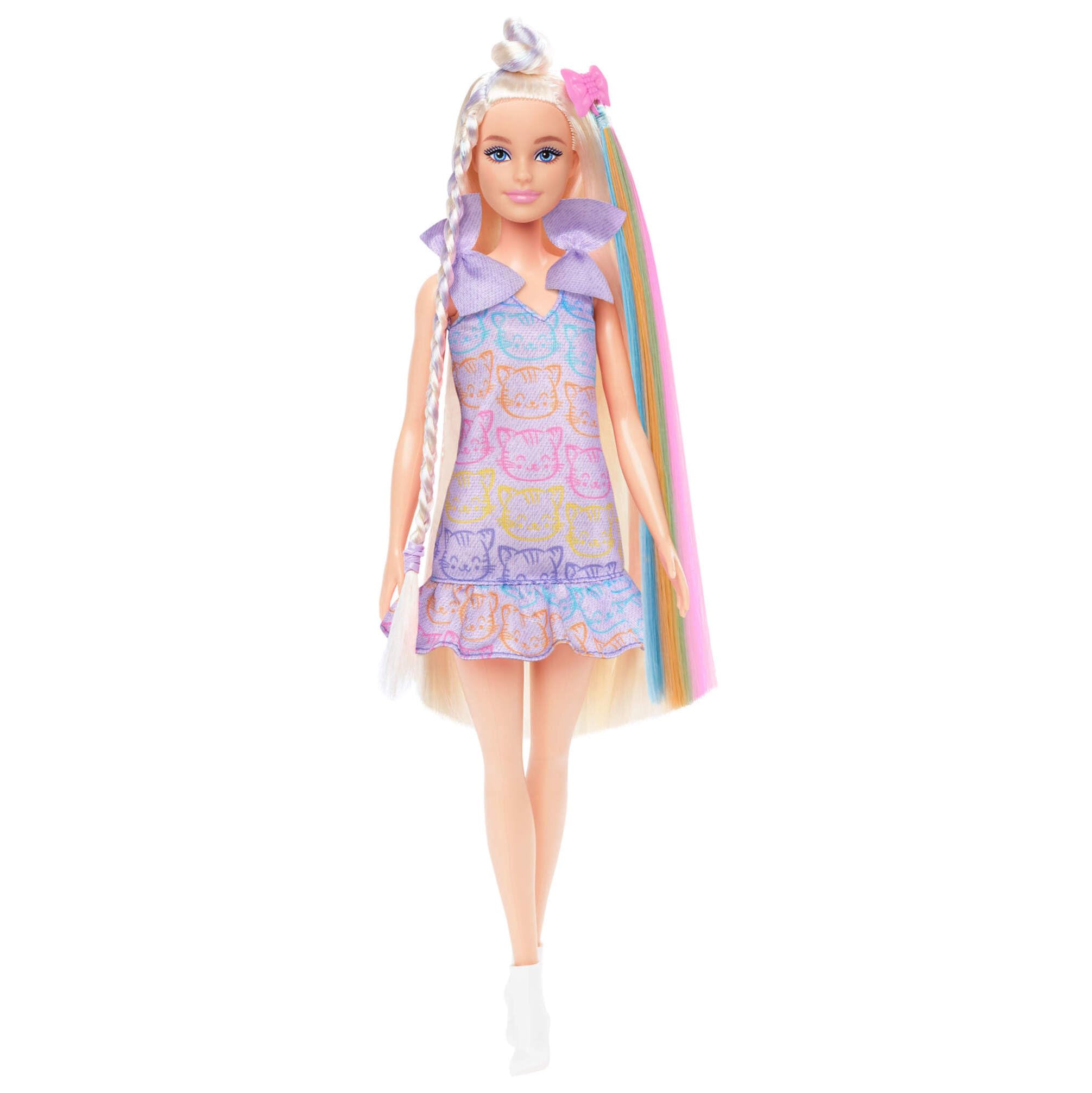 Barbie Fun & Fancy Doll with Extra-Long Blonde Hair, 2 Dresses, 2 Pairs of Shoes, 5 Styling Pieces
