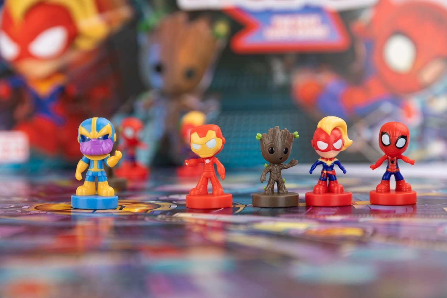 Cartamundi Marvel Race Home Board Game - Fast-Paced Ludo with 3D Miniatures