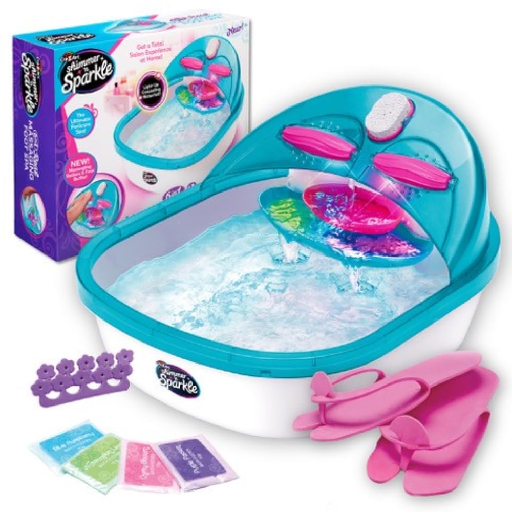 CRA-Z-ART Shimmer N Sparkle 6-in-1 Real Massaging Foot Spa for Kids 6