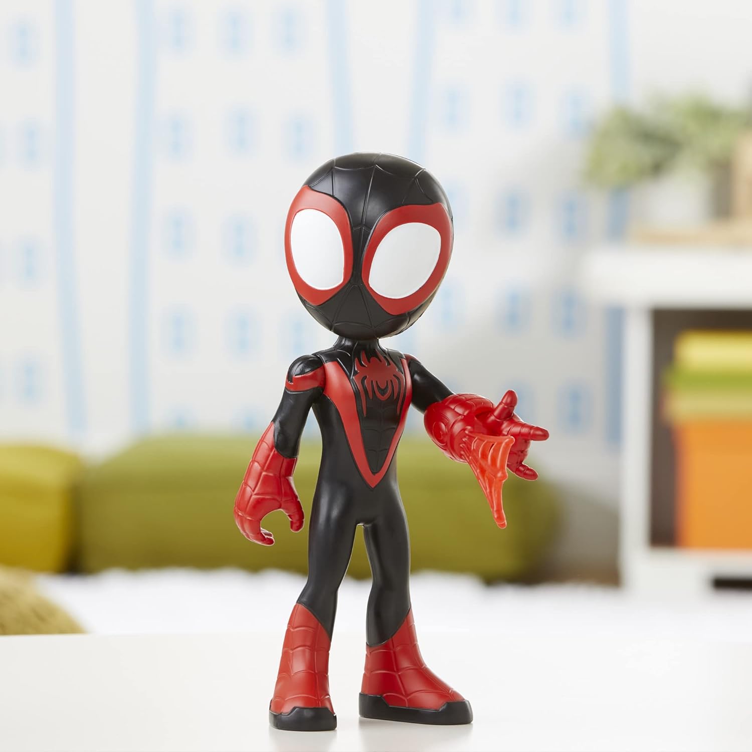 Hasbro Marvel Spidey and His Amazing Friends Supersized Miles Morales: Spider-Man Action Figure - 22.5 cm, Ages 3+