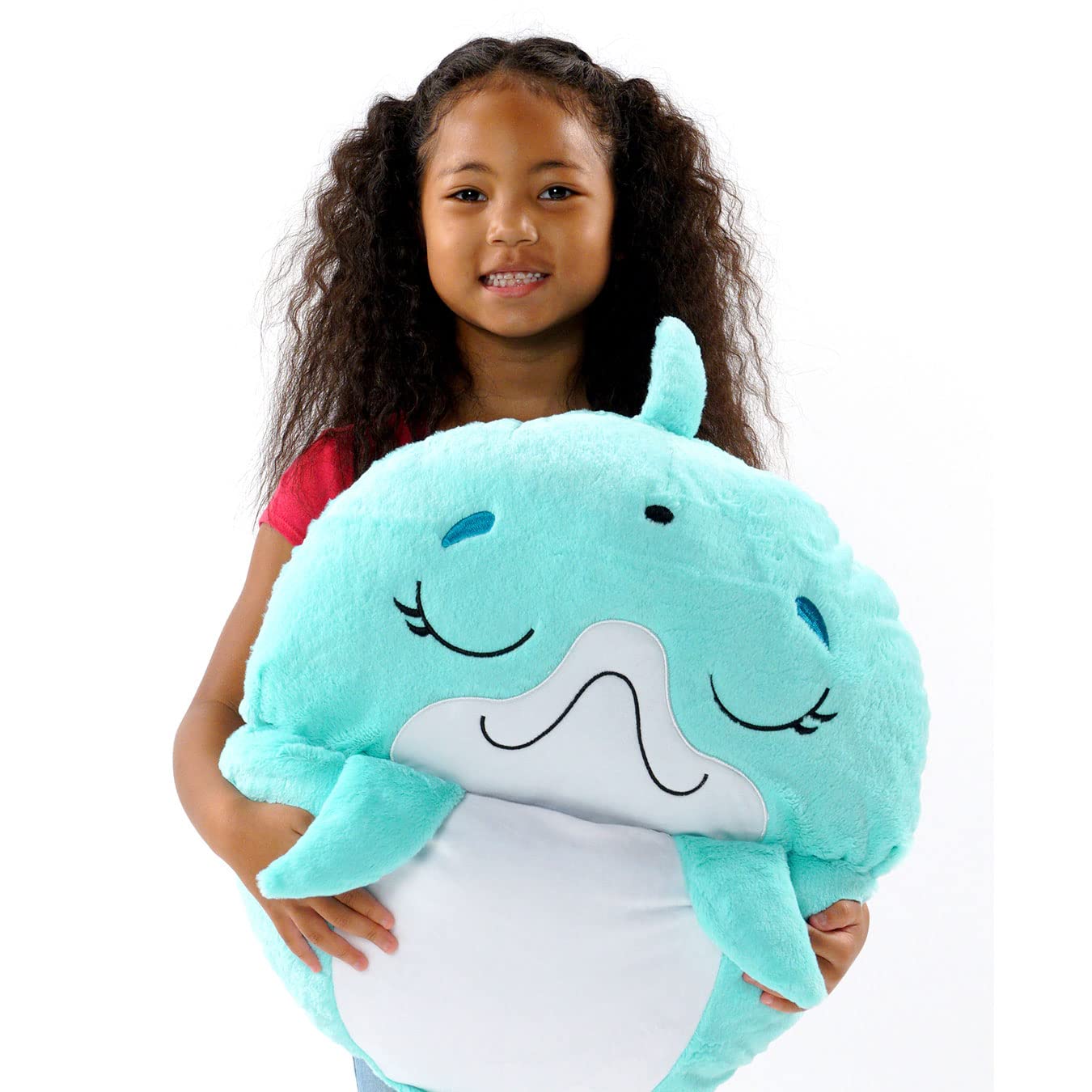 Happy Nappers Kids Sleeping Bag - Disco Dolphin - Plush Toy & Sleeping Bag for Playtime and Naps 5
