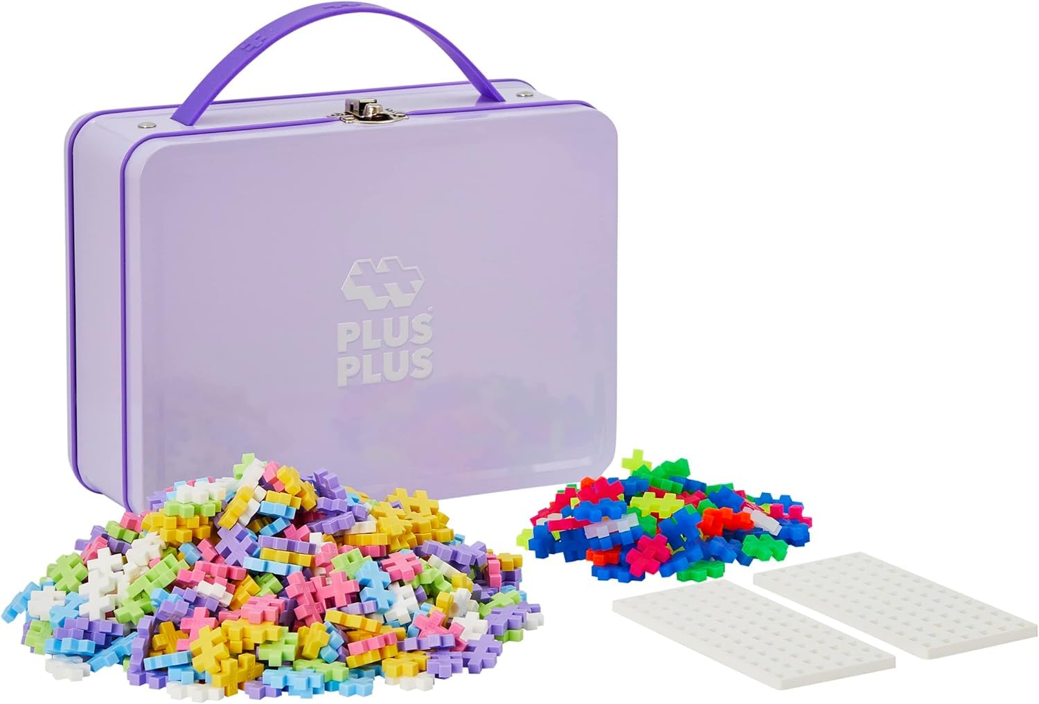 PLUS PLUS 52283 Ingenious Construction Toy - Pastel Color Set | Includes Storage Box | Ages 60 Months+ 1