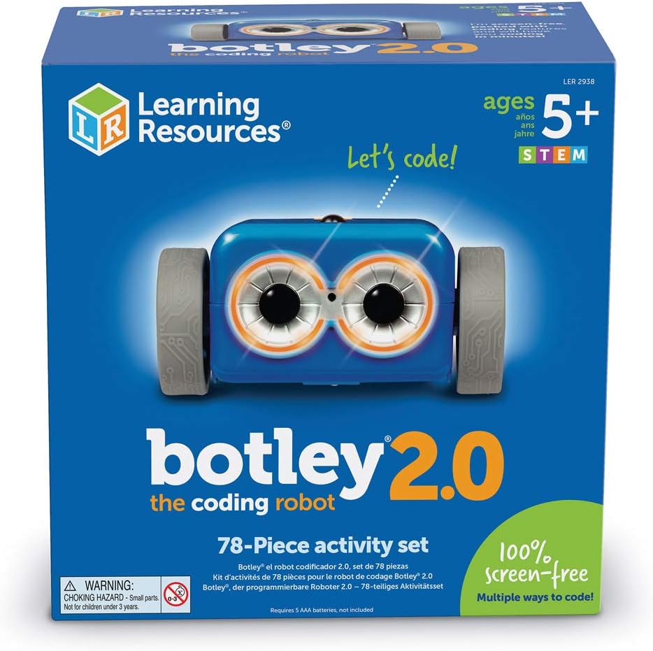 Learning Resources Botley 2.0 Coding Robot Activity Set - Screen-Free STEM Play for Ages 5-9 12