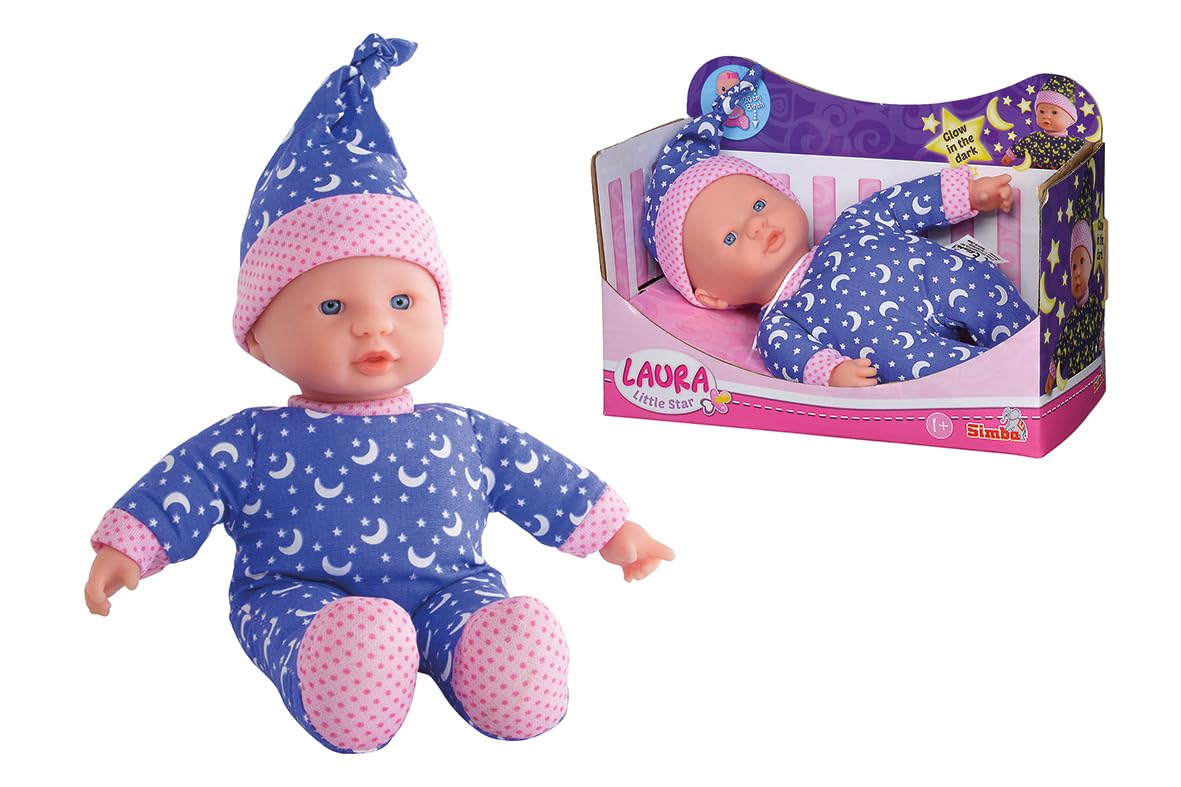 Simba Laura Little Star - Soft Body Doll with Glow in the Dark Romper and Hat 5