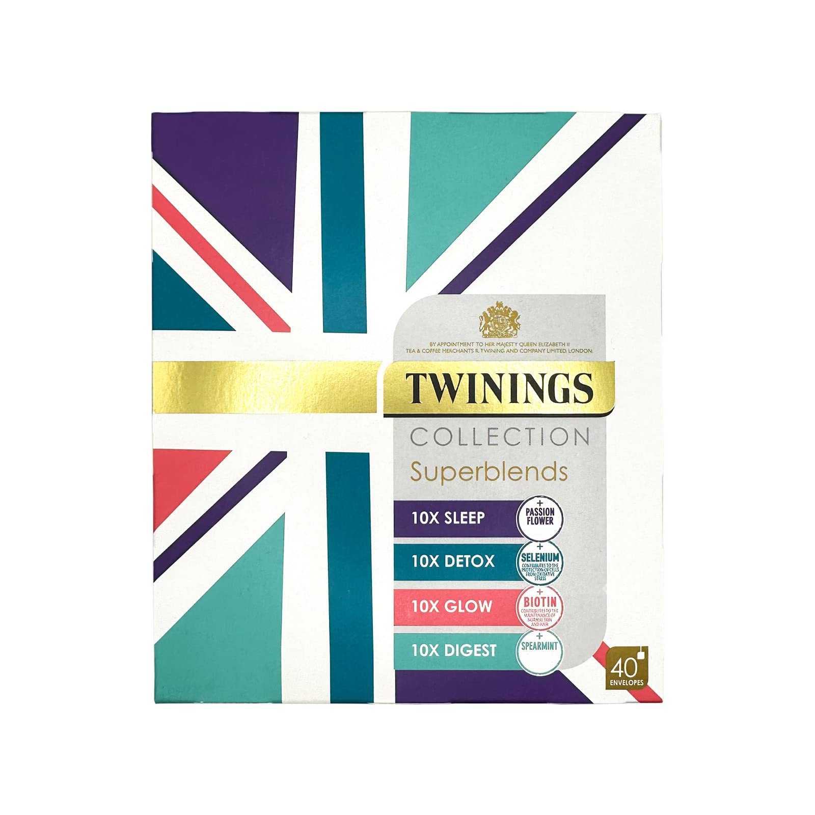 Twinings Superblends Collection - Union Jack Pack of 40 Tea Bags with Botanical Blends for Wellbeing 3