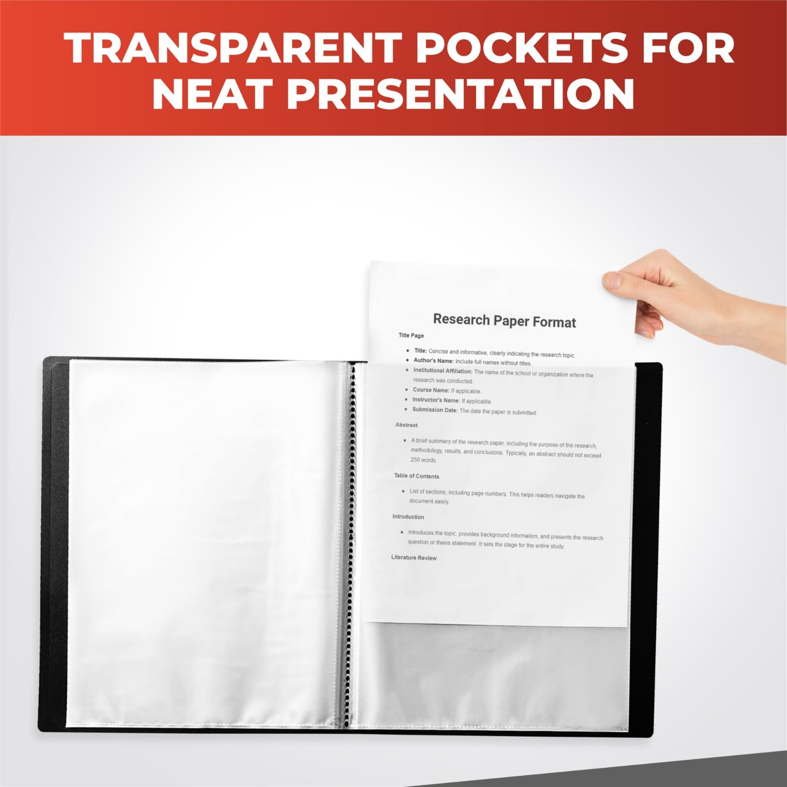Janrax A4 Pink Flexible Cover Presentation Book - 20 Pockets | Copy Safe | Acid Free 3