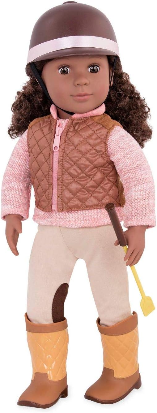 Our Generation Riding in Style Equestrian Outfit - 18" Doll Accessory Set with Helmet & Riding Crop