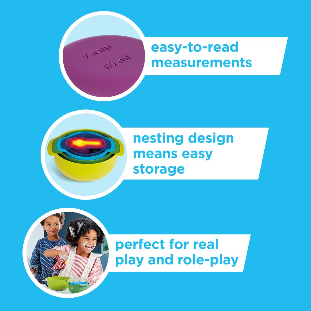 Casdon Joseph Joseph Nest 9 - Colourful Toy Food Prep Set for Kids 3+ 13